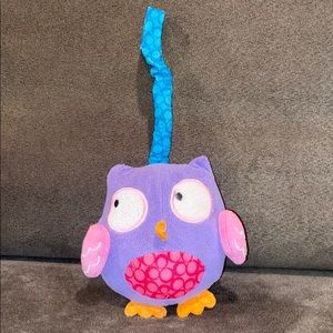 Zobo Owl Baby car seat & stroller bell rattle
